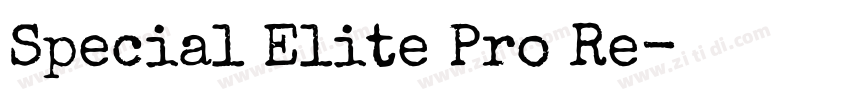 Special Elite Pro Re字体转换
